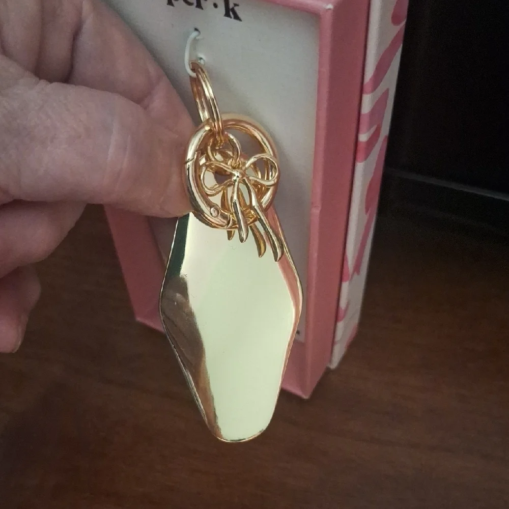 Piper•K Pink and Gold Bow Bag Charm Key Holder